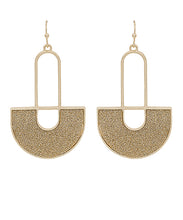 Load image into Gallery viewer, Gold Glitter Metallic Drop Earrings
