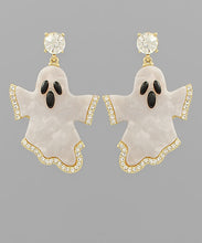 Load image into Gallery viewer, Pave Ghost Dangle Earrings
