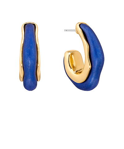 Blue & Gold Metal Hoops