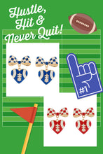 Load image into Gallery viewer, Football Ribbon &amp; Heart Earrings

