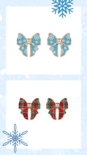 Load image into Gallery viewer, Christmas Bow Earrings
