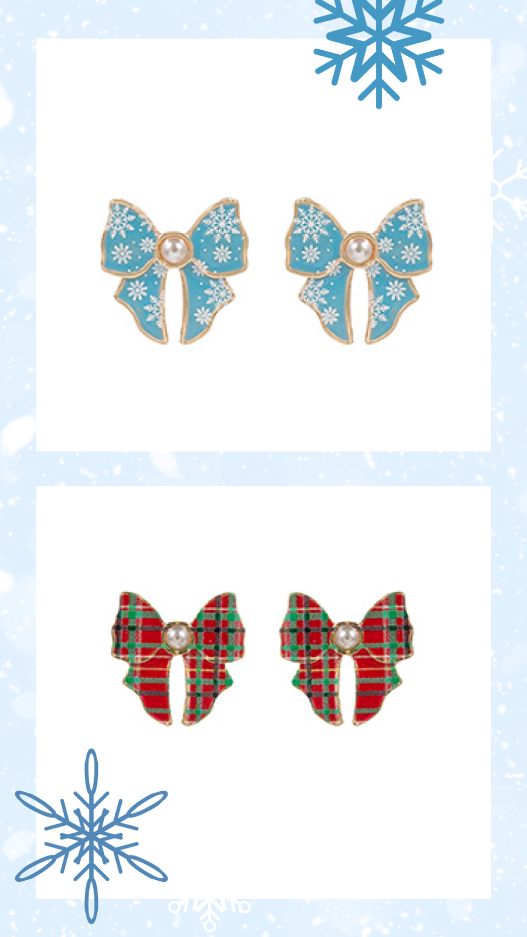 Christmas Bow Earrings