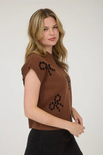 Load image into Gallery viewer, Brown &amp; Black Bow Patterned Sweater
