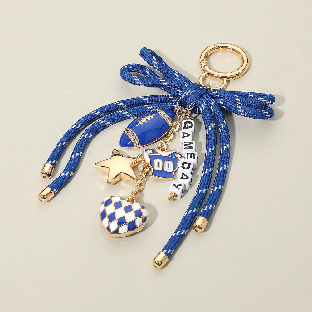 Blue & White GAMEDAY Keychain / Bag Charm