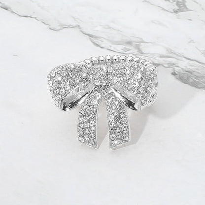 Rhinestone Paved Bow Ring