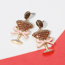 Load image into Gallery viewer, Rhinestone Espresso Martini Earrings
