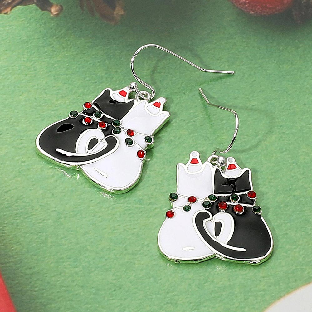 Christmas Double Cat Dangles