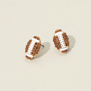 Rhinestone Football Studs