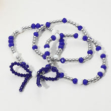 Load image into Gallery viewer, Blue &amp; White Game Day Bracelet Set
