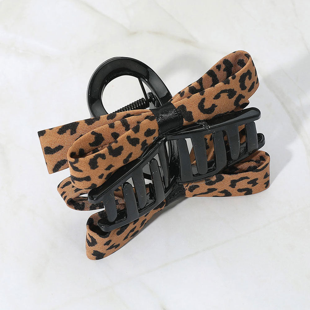 Leopard Bow Hair Clip