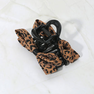 Leopard Bow Hair Clip