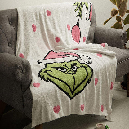 Grinch Heart Blanket
