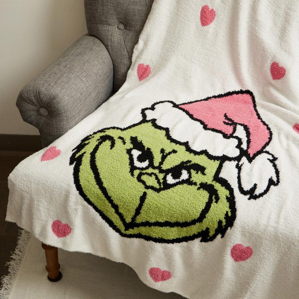 Grinch Heart Blanket