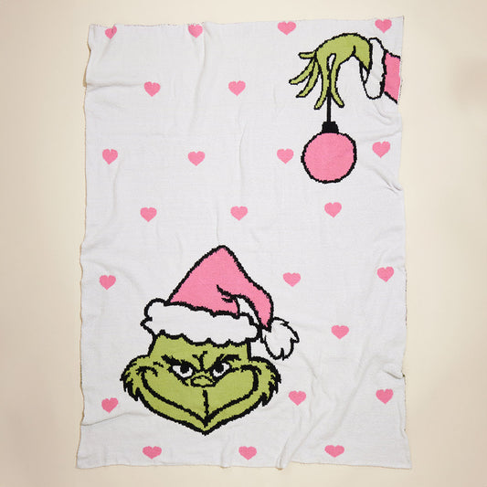 Grinch Heart Blanket