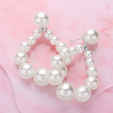 Load image into Gallery viewer, Pearl Beaded Teardrop Dangle Earrings
