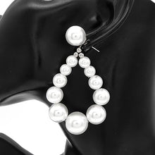 Load image into Gallery viewer, Pearl Beaded Teardrop Dangle Earrings
