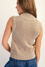 Load image into Gallery viewer, Cocoa Ribbed Knit Jacket Vest
