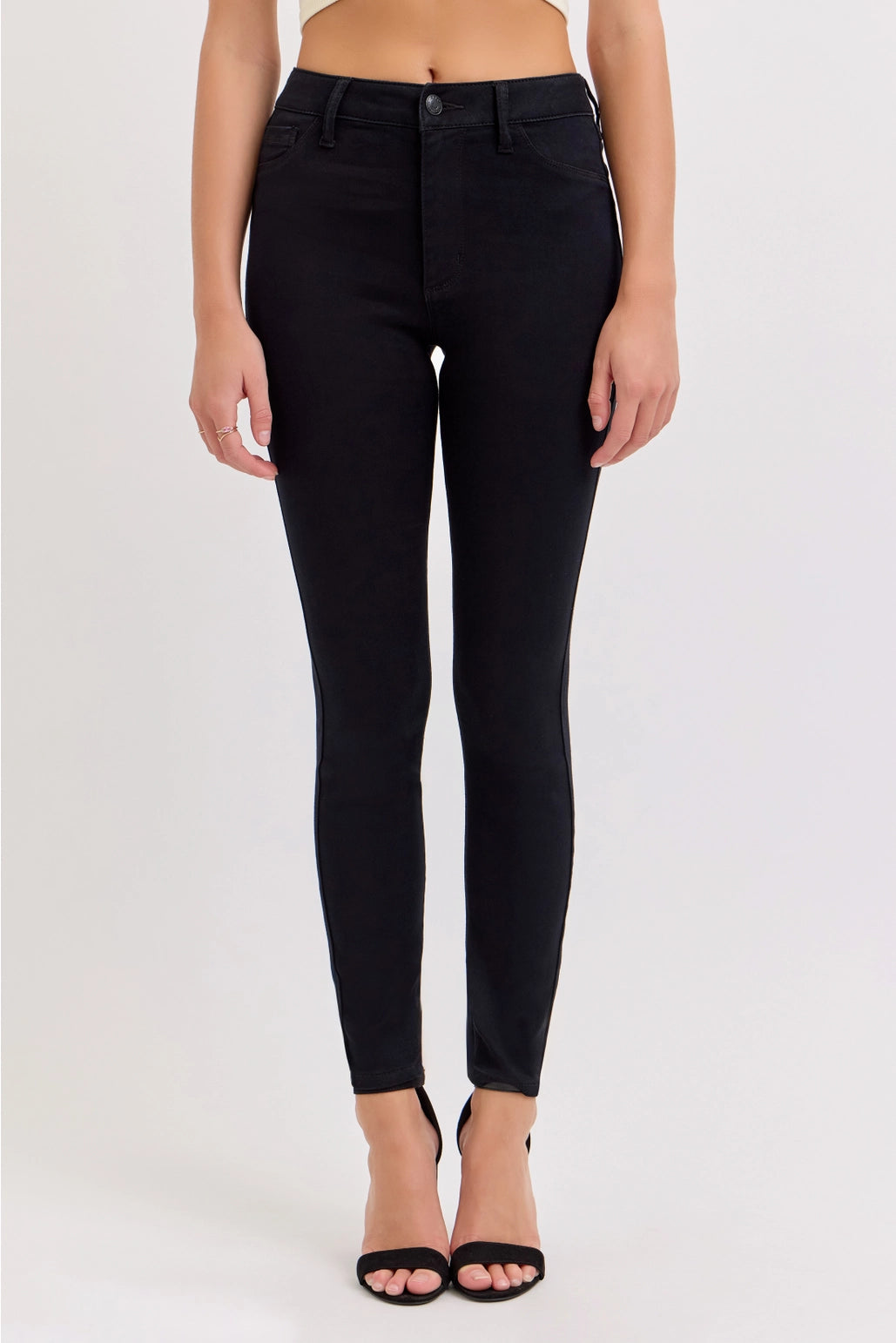 Black High Rise Super Skinny Jeans