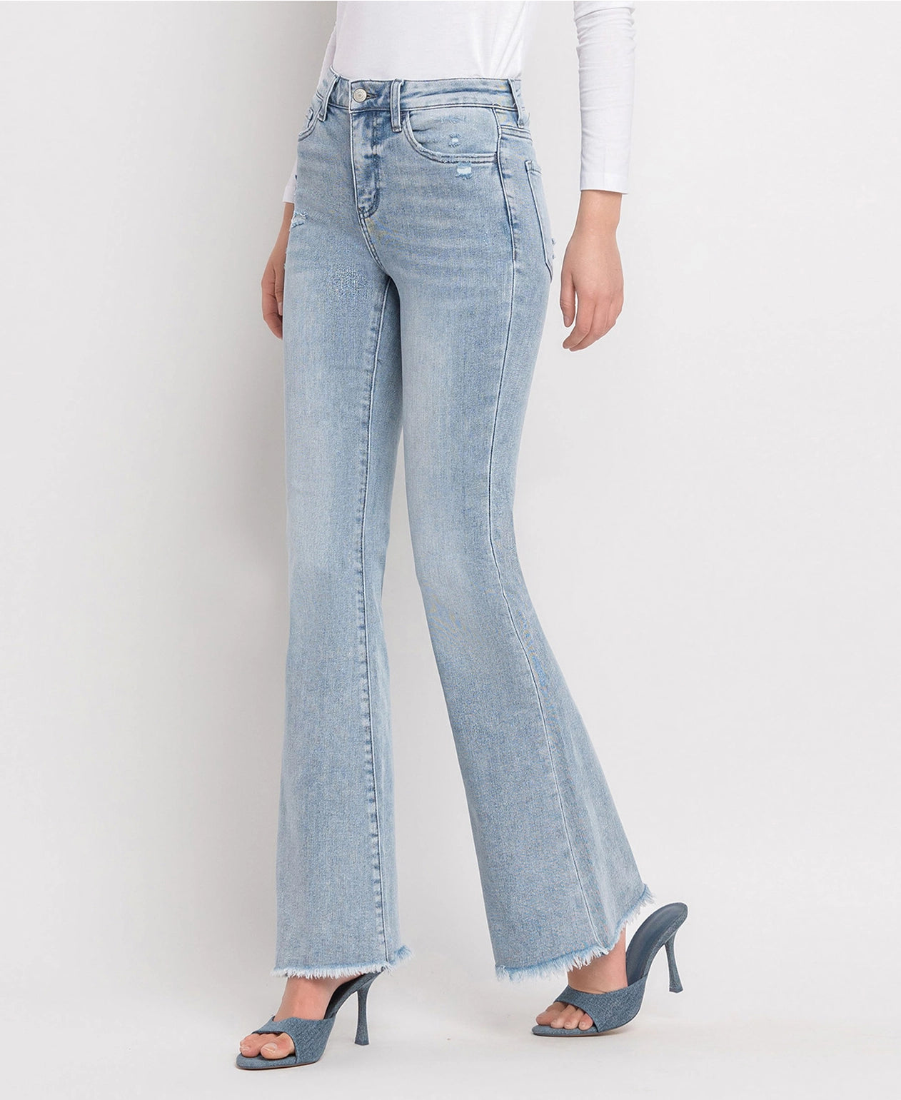 Lovervet Light Wash High Rise Flare Jeans