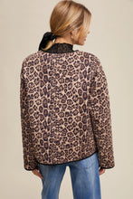 Load image into Gallery viewer, LeopardJacquard Bow-Tie Quilted Jacket
