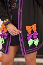 Load image into Gallery viewer, Sugar and Spooks Bow Cardigan
