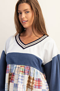 Autumn Picnic Mix Plaid Top