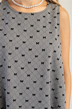 Load image into Gallery viewer, Black Ribbon Print Bubble Hem Mini Dress
