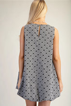 Load image into Gallery viewer, Black Ribbon Print Bubble Hem Mini Dress
