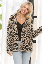 Load image into Gallery viewer, Leopard Print Button Down Knit Cardigan
