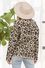 Load image into Gallery viewer, Leopard Print Button Down Knit Cardigan
