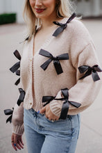 Load image into Gallery viewer, Bow Knit Cardigan Sweater

