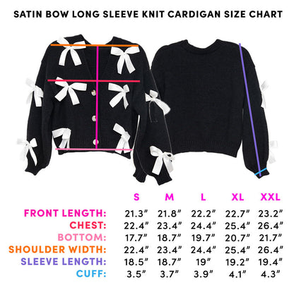 Bow Knit Cardigan Sweater