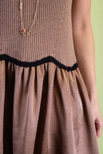 Load image into Gallery viewer, Mocha Mock Neck Sweater Vest Dress

