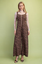 Load image into Gallery viewer, Front Zip Leopard Jumpsuit
