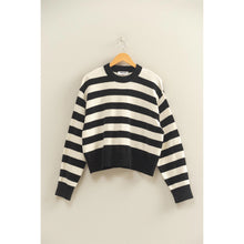 Load image into Gallery viewer, Black &amp; White Striped Sweater
