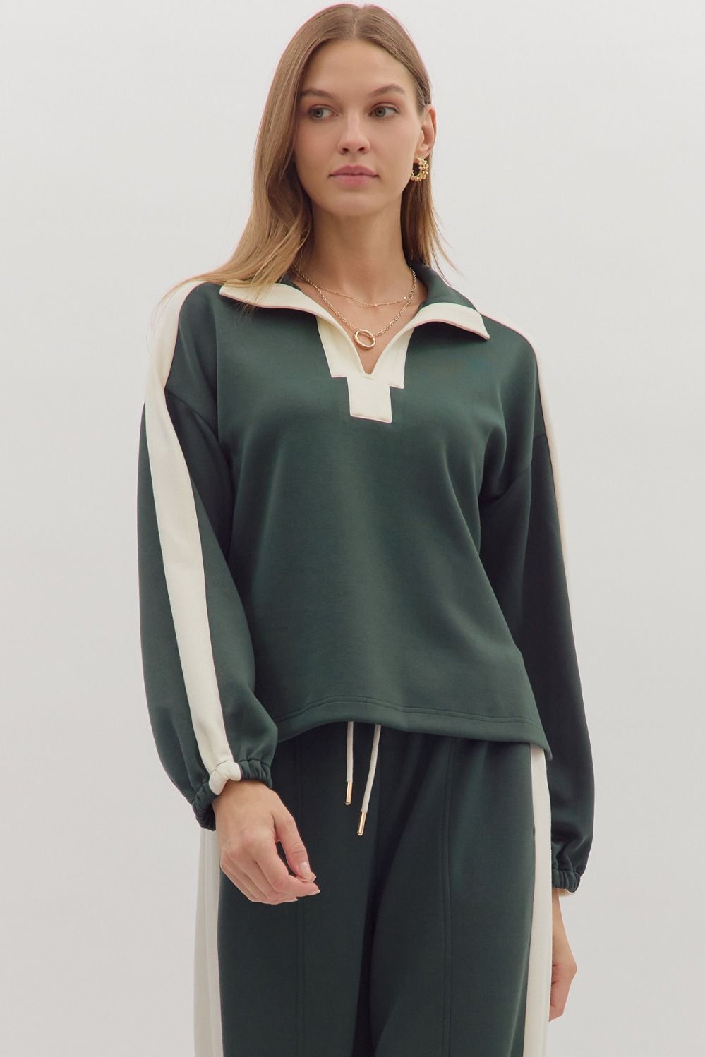 Dark Green & Ivory Contrast