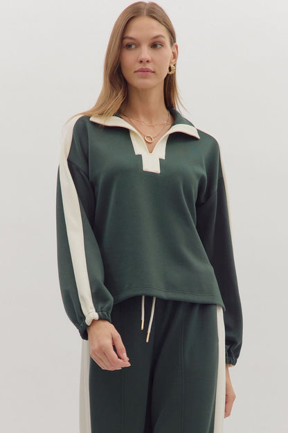 Dark Green & Ivory Contrast