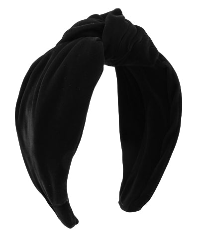 Black Velvet Top Knot Headband