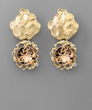 Load image into Gallery viewer, Beige Jewel Drop Earrings
