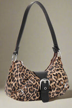 Load image into Gallery viewer, Leopard Print Buckle Baguette Shoulder Bag
