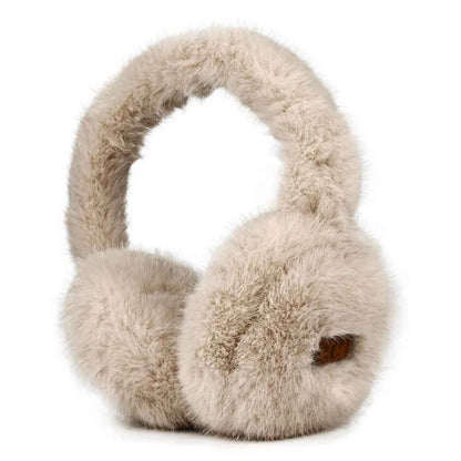 CC Beige Glitter Faux Fur Earmuffs