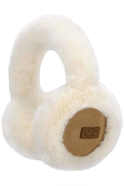 CC Camel & Ivory Fur Earmuffs