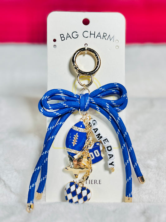 Blue & White GAMEDAY Keychain / Bag Charm