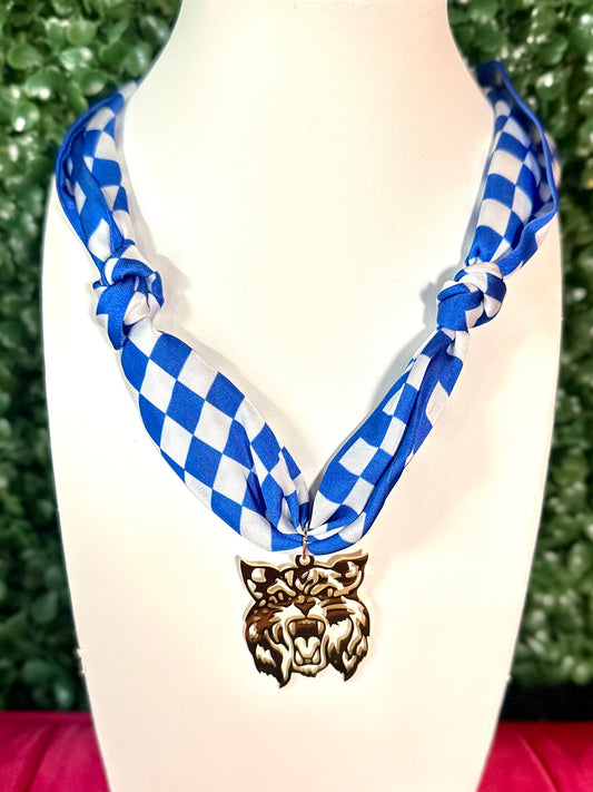 Wildcat Game Day Scarf Necklace