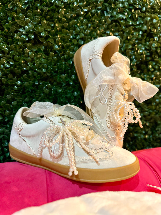 Julie Organza Ribbon Bow Sneakers