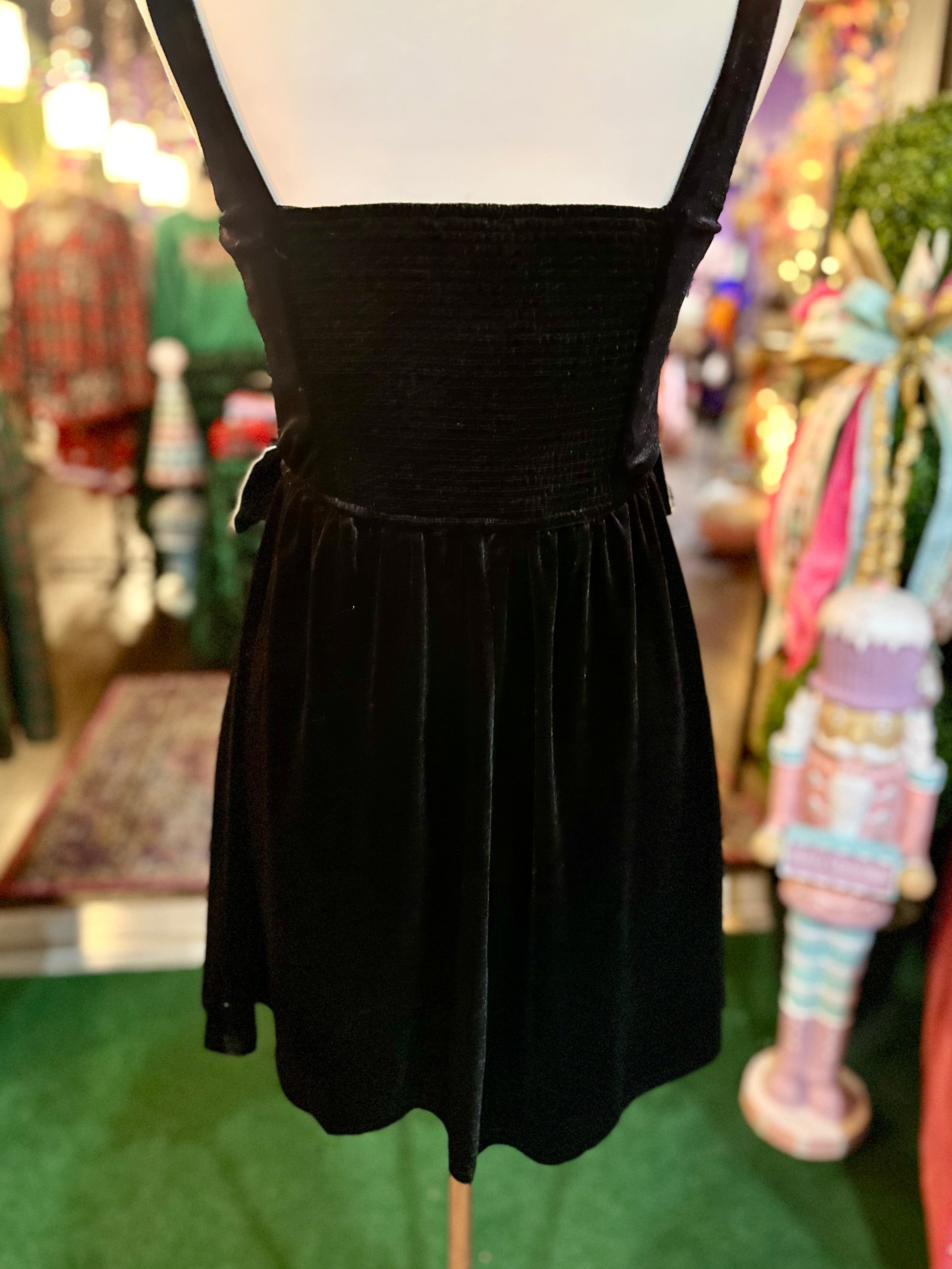 Black Velvet Jeweled Bow Detail Dress – Enchanted Boutique on Main