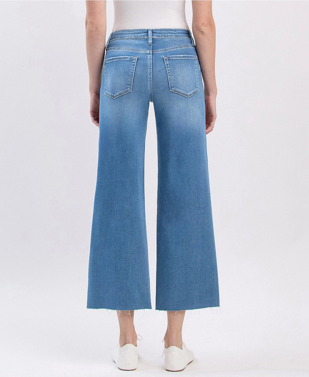 Vervet Right High Rise Crop Slim Wide Jeans
