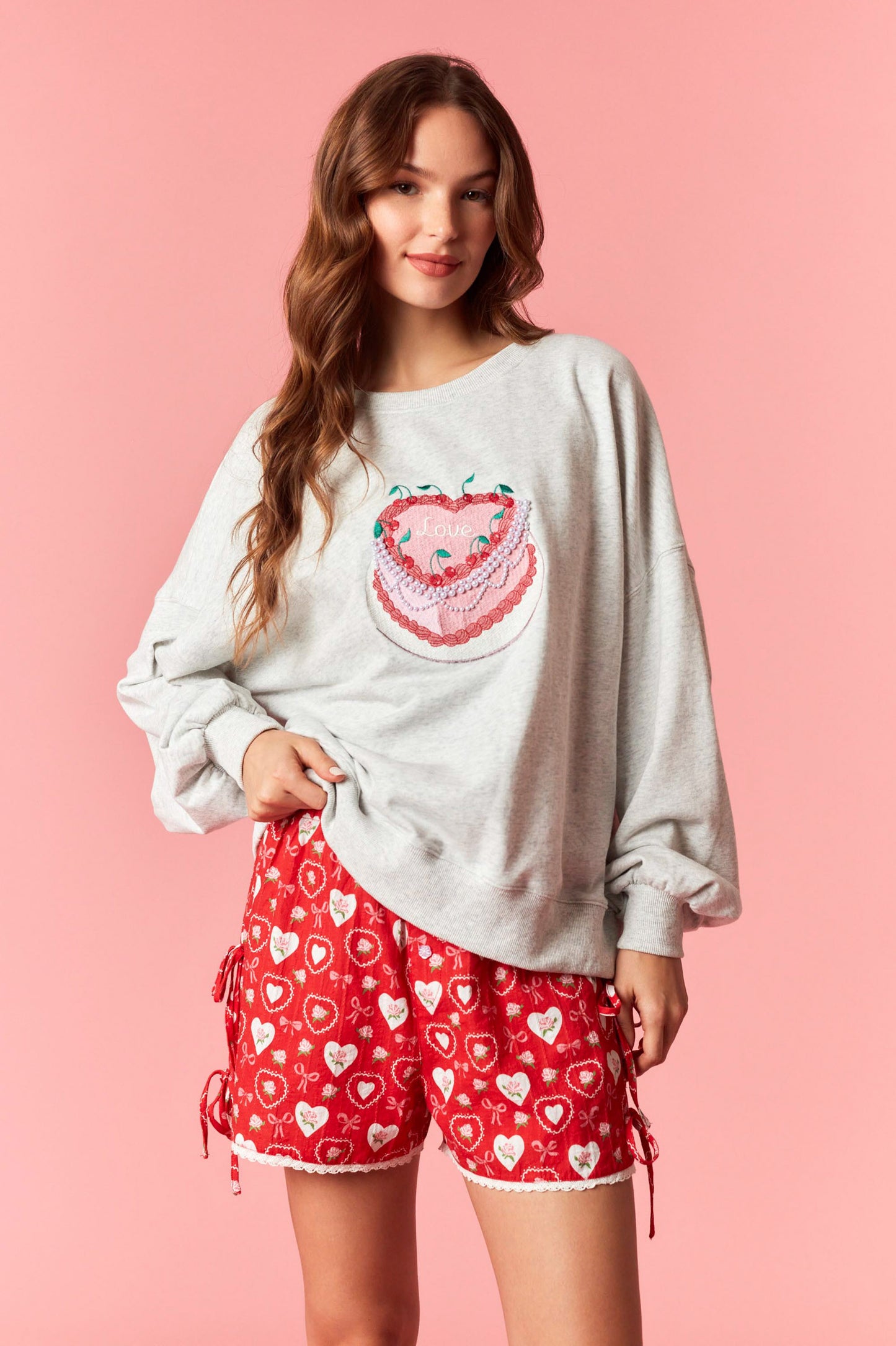 Red Heart & Rose Printed Boxer Shorts