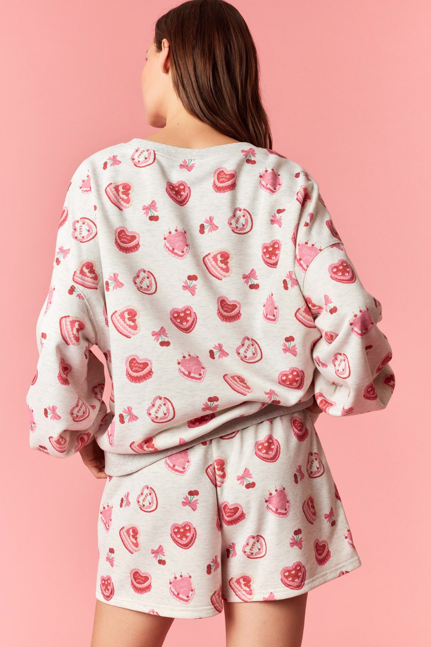 Cherry & Cake Printed French Terry Set