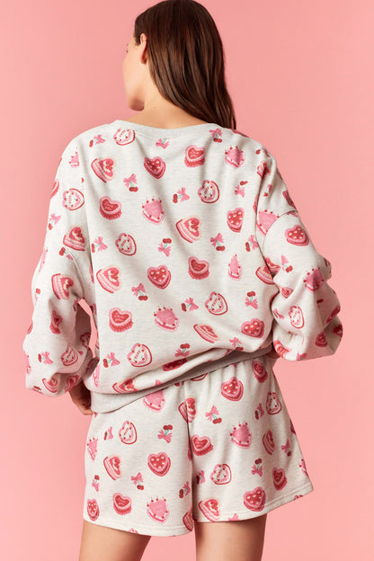 Cherry & Cake Printed French Terry Set